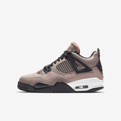 Air Jordan 4 Retro 'Taupe Haze' (2021) (GS) [DJ6249-200] Athletic Basketball Sports Sneakers in Taupe Haze / Infrared 23 - Black - White for Unisex Youth Kids Junior Boys Girls - AVBL MRKT (2)