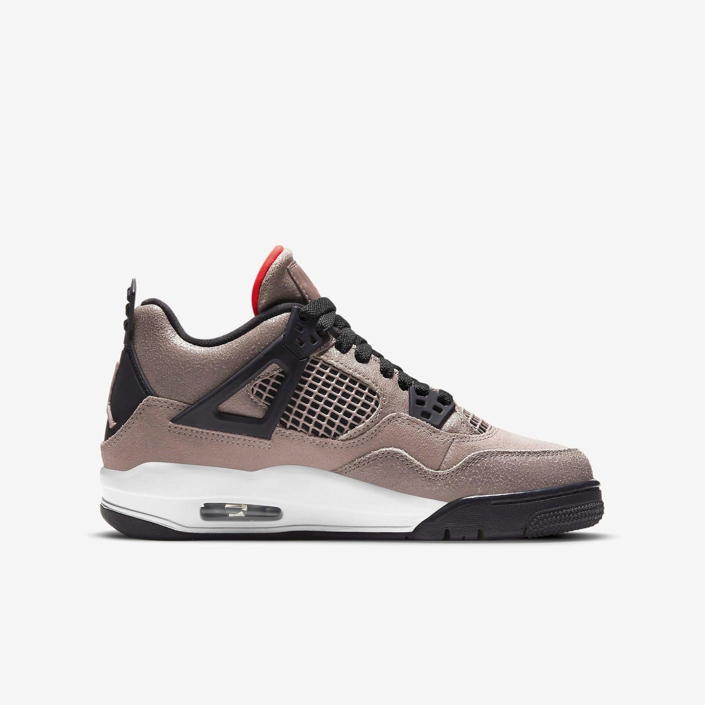 Air Jordan 4 Retro 'Taupe Haze' (2021) (GS) [DJ6249-200] Athletic Basketball Sports Sneakers in Taupe Haze / Infrared 23 - Black - White for Unisex Youth Kids Junior Boys Girls - AVBL MRKT (4)