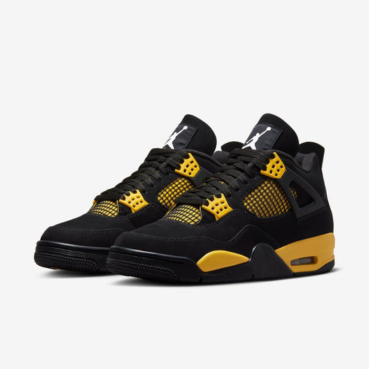 Air Jordan 4 Retro 'Thunder' (2023) [DH6927-017] Athletic Basketball Sports Sneakers in Black / White - Tour Yellow for Unisex Adult Mens - AVBL MRKT (1)