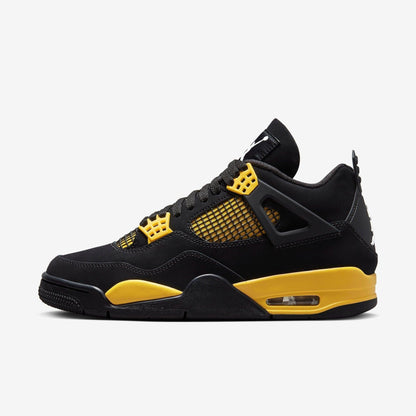 Air Jordan 4 Retro 'Thunder' (2023) [DH6927-017] Athletic Basketball Sports Sneakers in Black / White - Tour Yellow for Unisex Adult Mens - AVBL MRKT (2)