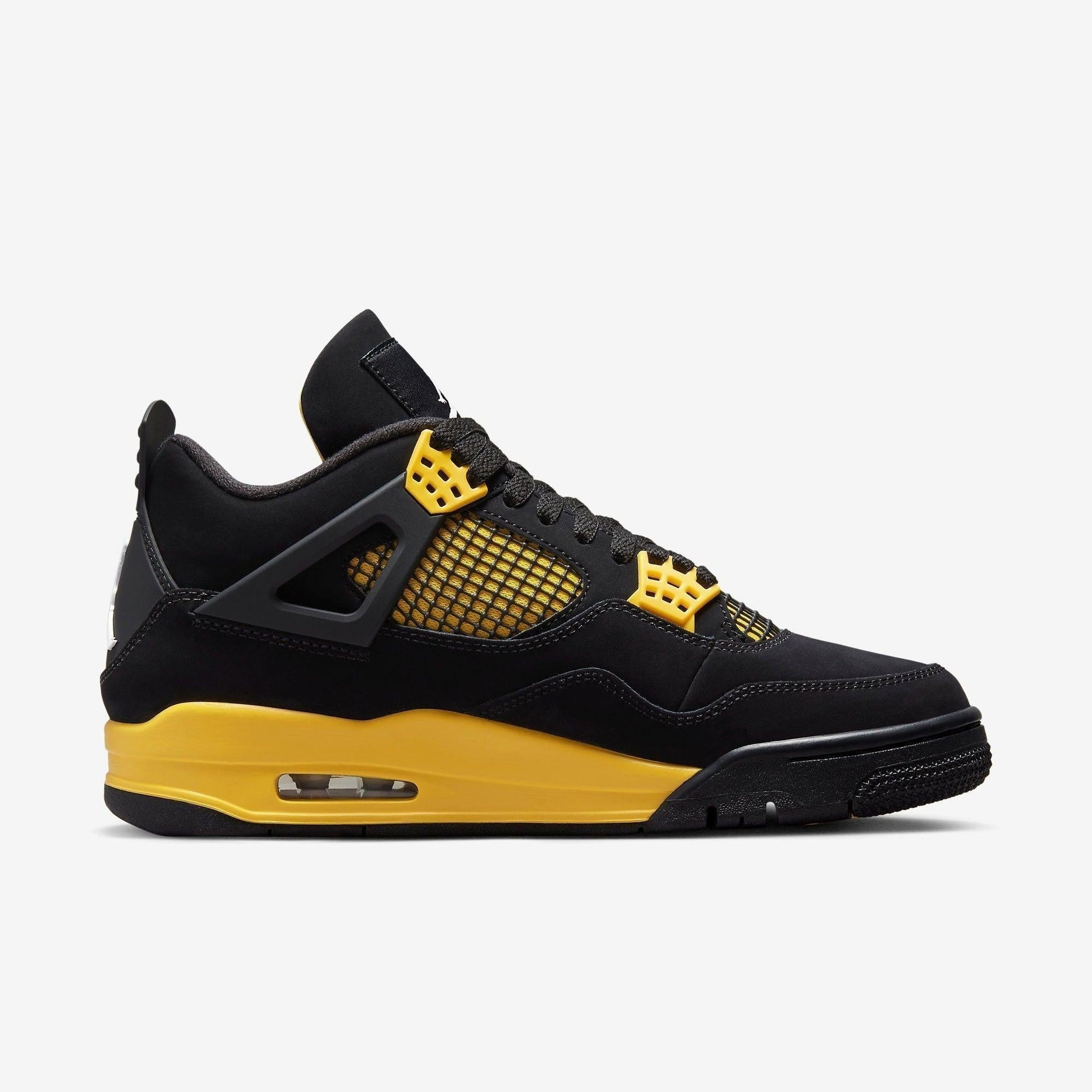 Air Jordan 4 Retro 'Thunder' (2023) [DH6927-017] Athletic Basketball Sports Sneakers in Black / White - Tour Yellow for Unisex Adult Mens - AVBL MRKT (4)