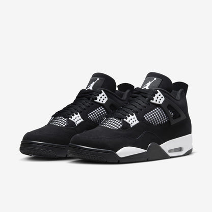 Air Jordan 4 Retro 'White Thunder' (2024) [FQ8138-001] Athletic Basketball Sports Sneakers in Black / White - Black for Unisex Adult Mens - AVBL MRKT (1)