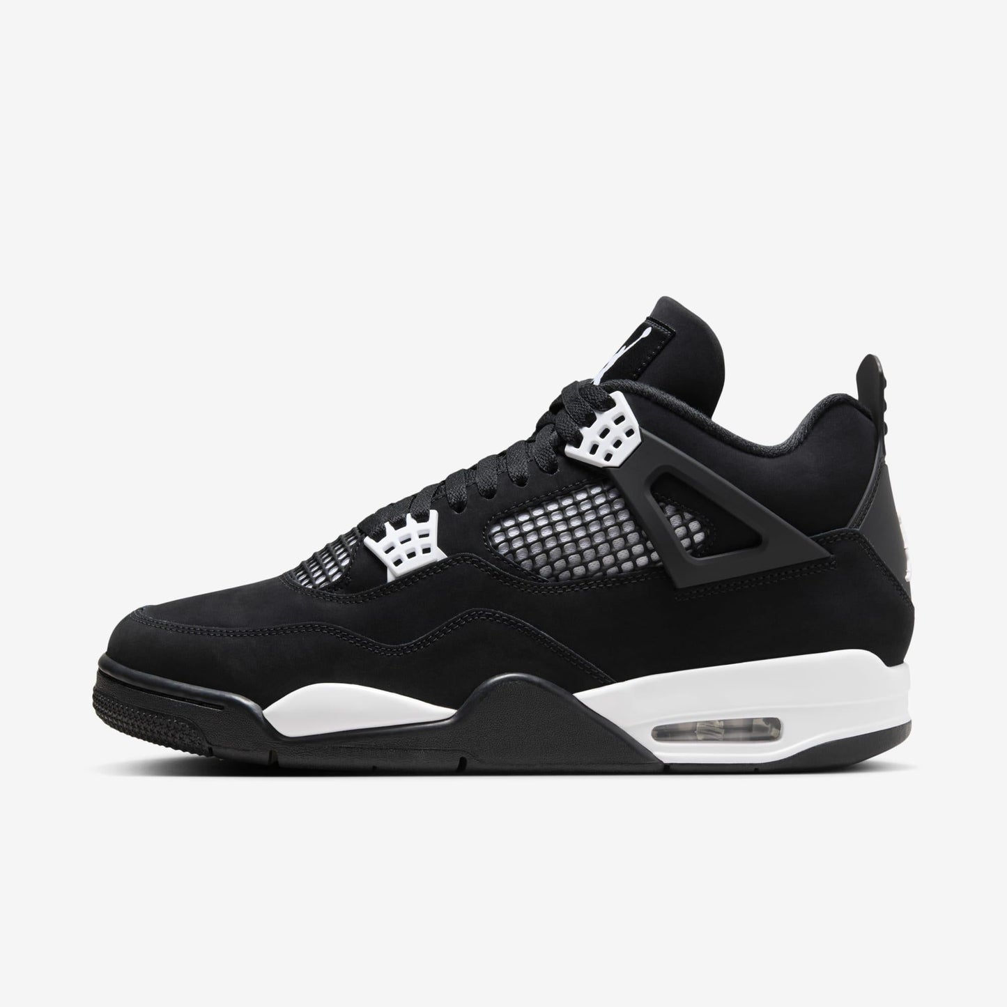 Air Jordan 4 Retro 'White Thunder' (2024) [FQ8138-001] Athletic Basketball Sports Sneakers in Black / White - Black for Unisex Adult Mens - AVBL MRKT (2)