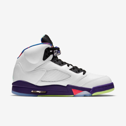 Air Jordan 5 Retro 'Alternate Bel-Air' (2020) [DB3335-100] Athletic Basketball Sports Sneakers in White / Ghost Green - Court Purple for Unisex Adult Mens - AVBL MRKT (4)