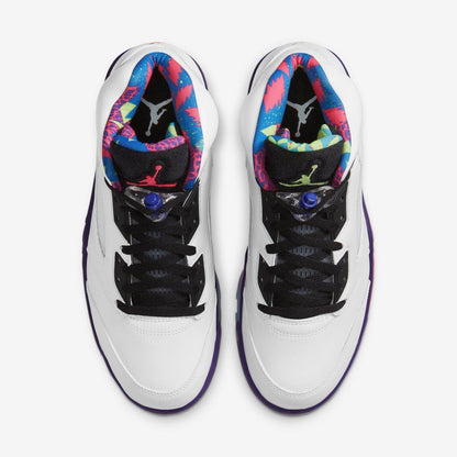 Air Jordan 5 Retro 'Alternate Bel-Air' (2020) [DB3335-100] Athletic Basketball Sports Sneakers in White / Ghost Green - Court Purple for Unisex Adult Mens - AVBL MRKT (5)