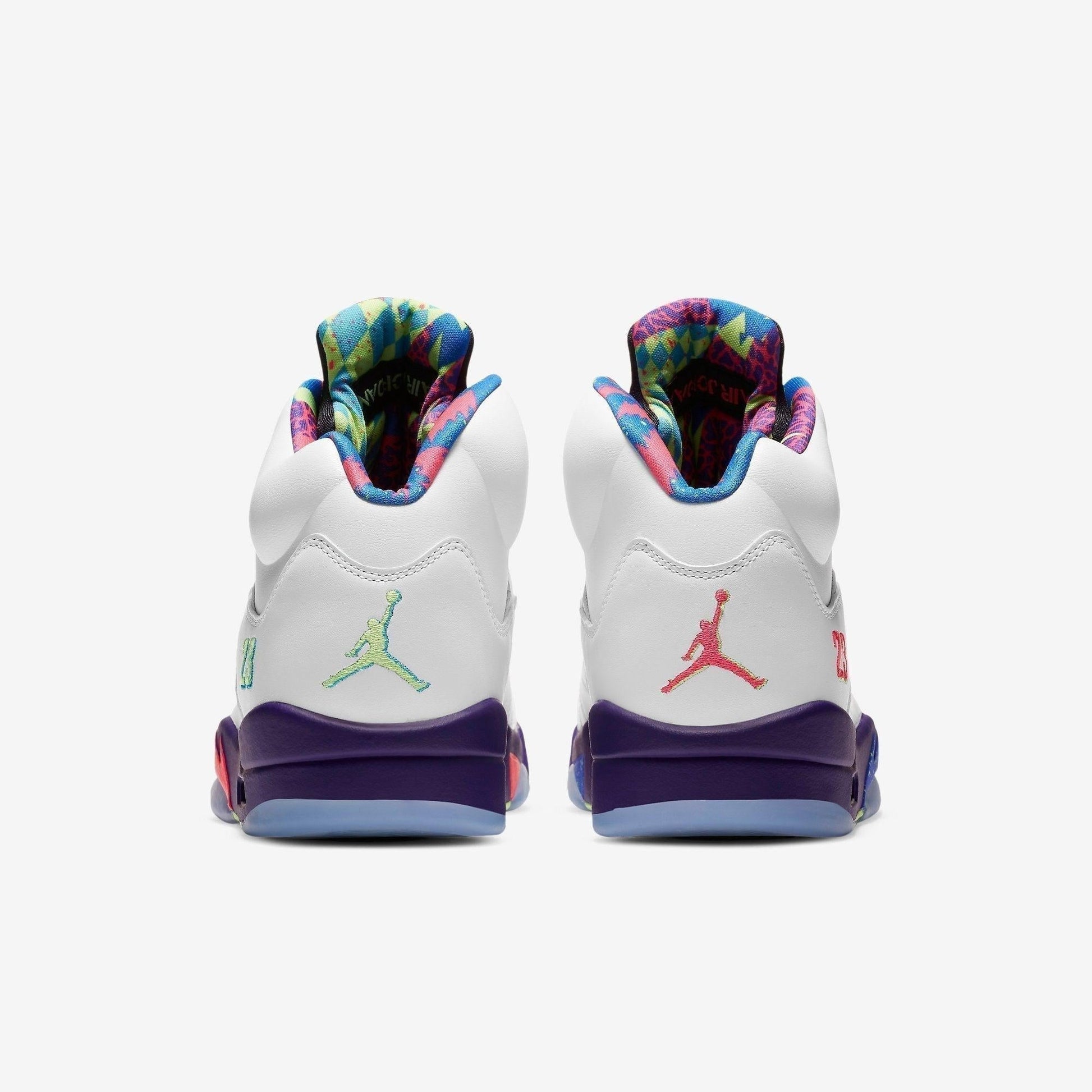 Air Jordan 5 Retro 'Alternate Bel-Air' (2020) [DB3335-100] Athletic Basketball Sports Sneakers in White / Ghost Green - Court Purple for Unisex Adult Mens - AVBL MRKT (6)