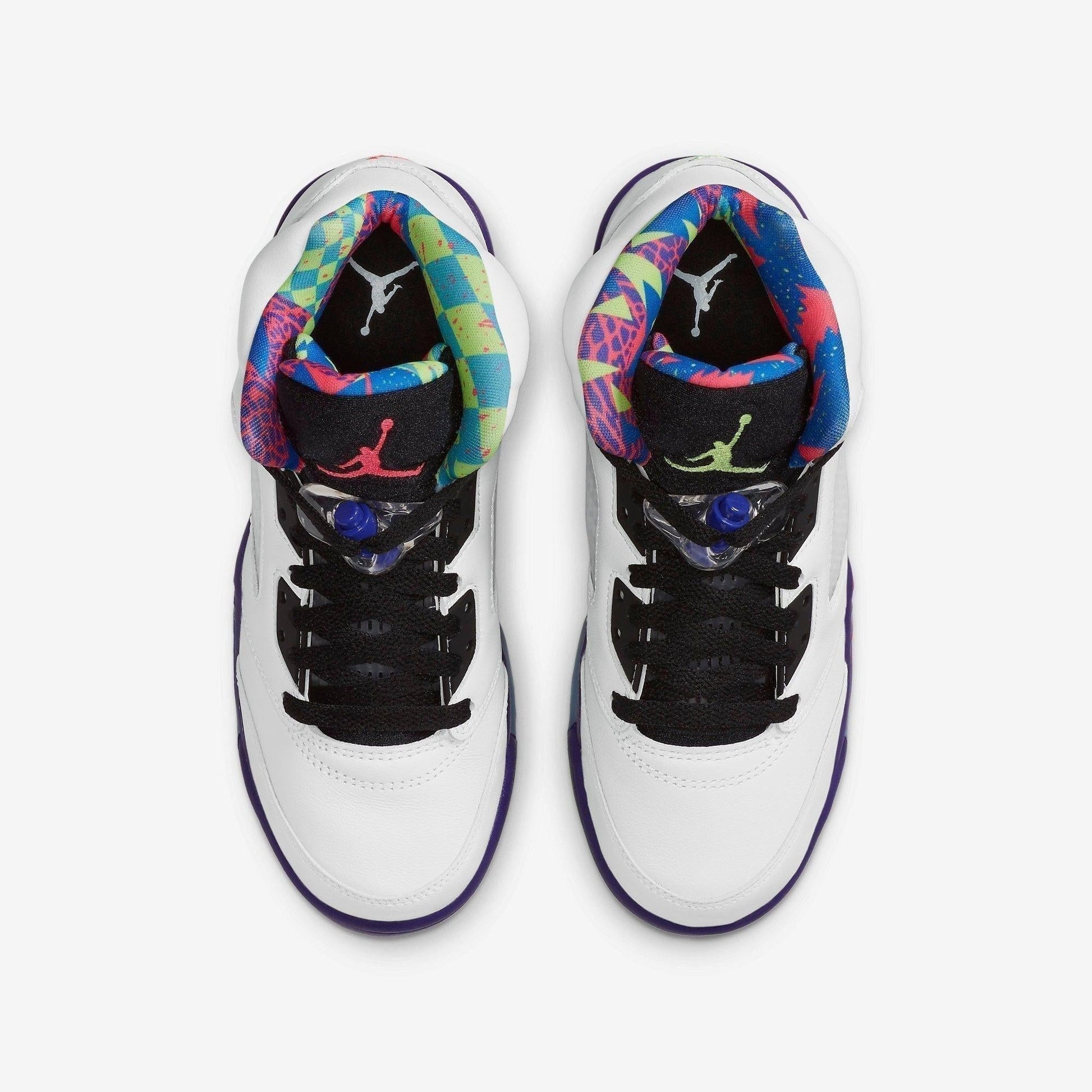 Air Jordan 5 Retro 'Alternate Bel-Air' (2020) (GS) [DB3024-100] Athletic Basketball Sports Sneakers in White / Ghost Green - Court Purple for Unisex Youth Kids Junior Boys Girls - AVBL MRKT (5)