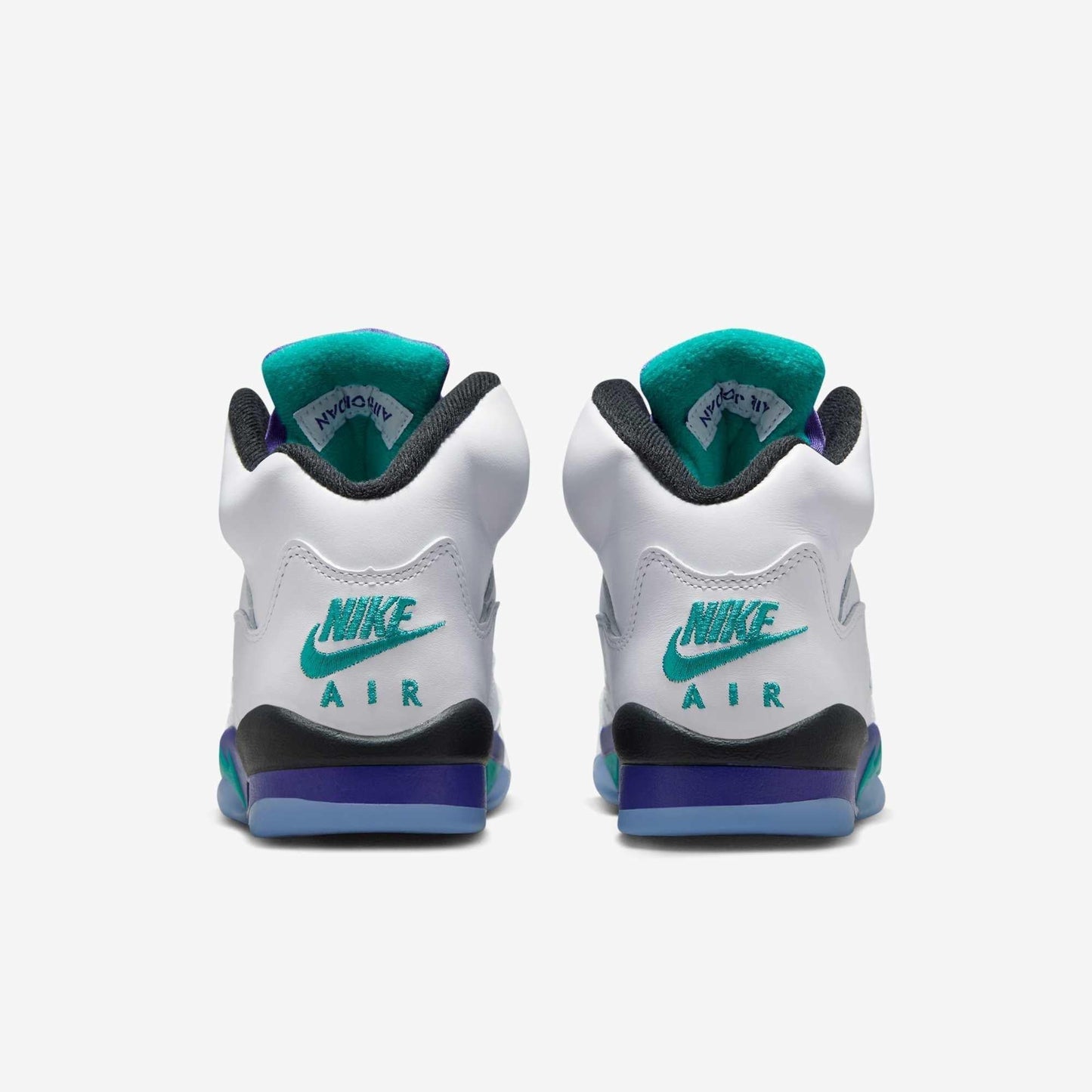 Air Jordan 5 Retro 'Grape' (2025) (GS) [HQ7980-100] Athletic Basketball Sports Sneakers in White / New Emerald - Grape Ice for Unisex Youth Kids Junior Boys Girls - AVBL MRKT (6)