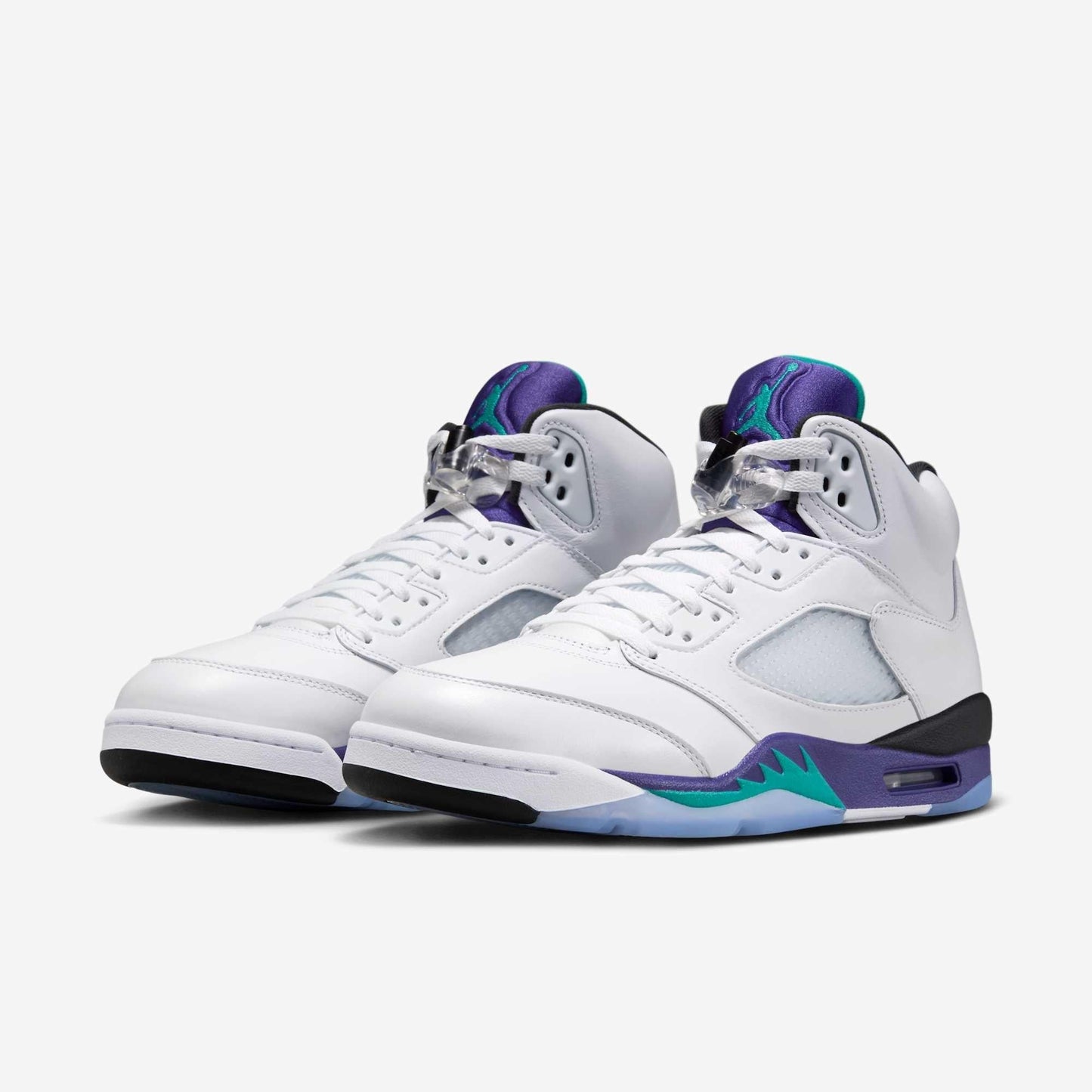Air Jordan 5 Retro 'Grape' (2025) [HQ7978-100] Athletic Basketball Sports Sneakers in White / New Emerald - Grape Ice for Unisex Adult Mens - AVBL MRKT (1)