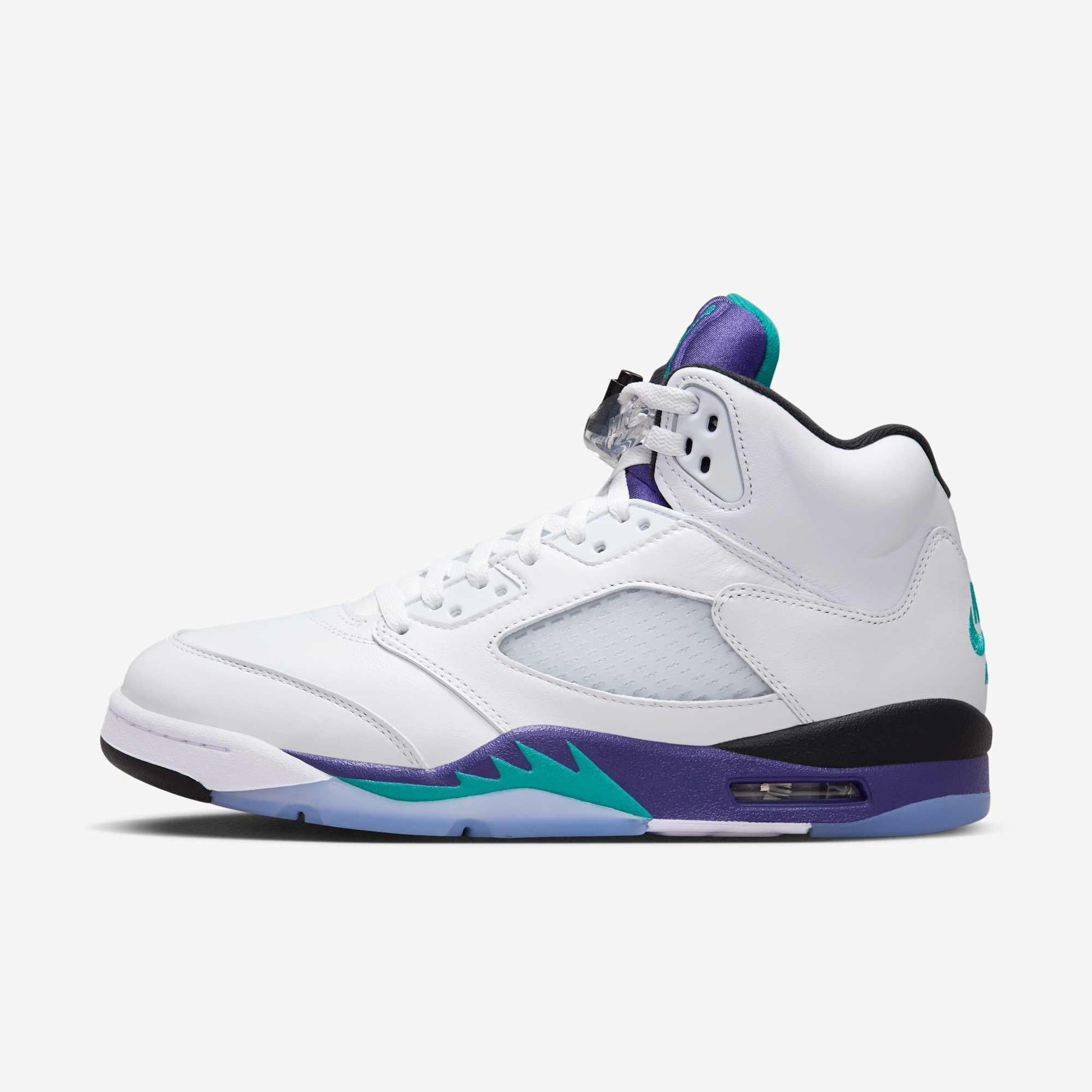 Air Jordan 5 Retro 'Grape' (2025) [HQ7978-100] Athletic Basketball Sports Sneakers in White / New Emerald - Grape Ice for Unisex Adult Mens - AVBL MRKT (2)