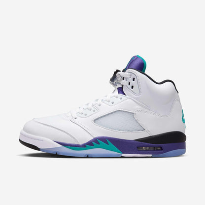 Air Jordan 5 Retro 'Grape' (2025) [HQ7978-100] Athletic Basketball Sports Sneakers in White / New Emerald - Grape Ice for Unisex Adult Mens - AVBL MRKT (2)