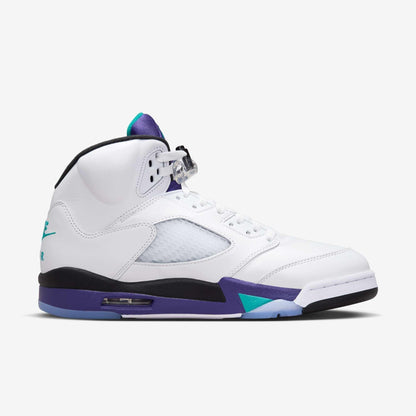 Air Jordan 5 Retro 'Grape' (2025) [HQ7978-100] Athletic Basketball Sports Sneakers in White / New Emerald - Grape Ice for Unisex Adult Mens - AVBL MRKT (4)