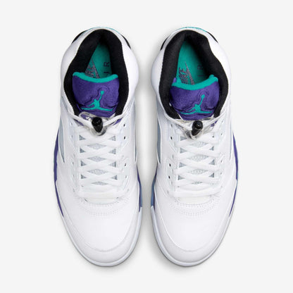 Air Jordan 5 Retro 'Grape' (2025) [HQ7978-100] Athletic Basketball Sports Sneakers in White / New Emerald - Grape Ice for Unisex Adult Mens - AVBL MRKT (5)