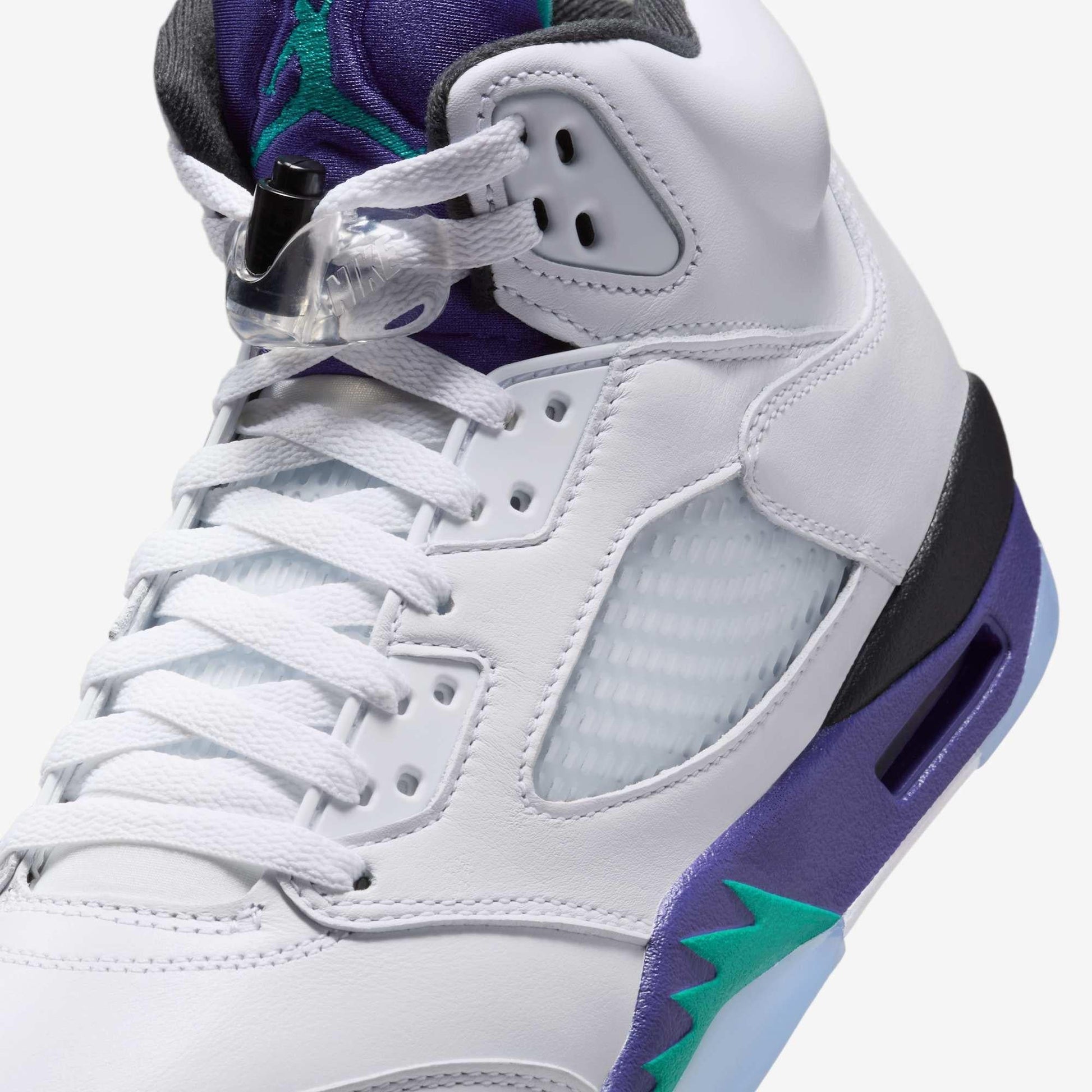 Air Jordan 5 Retro 'Grape' (2025) [HQ7978-100] Athletic Basketball Sports Sneakers in White / New Emerald - Grape Ice for Unisex Adult Mens - AVBL MRKT (7)