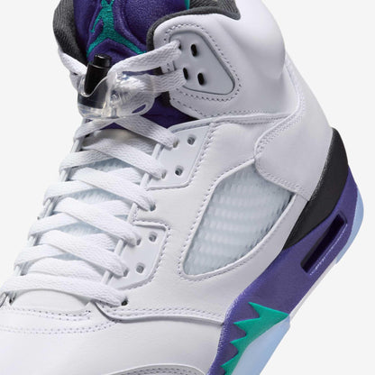 Air Jordan 5 Retro 'Grape' (2025) [HQ7978-100] Athletic Basketball Sports Sneakers in White / New Emerald - Grape Ice for Unisex Adult Mens - AVBL MRKT (7)