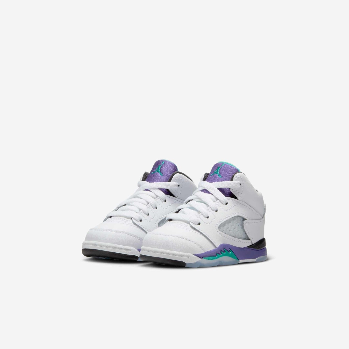 Air Jordan 5 Retro 'Grape' (2025) (TD) [HQ7981-100] Athletic Basketball Sports Sneakers in White / New Emerald - Grape Ice for Unisex Baby Infant Toddler - AVBL MRKT (1)