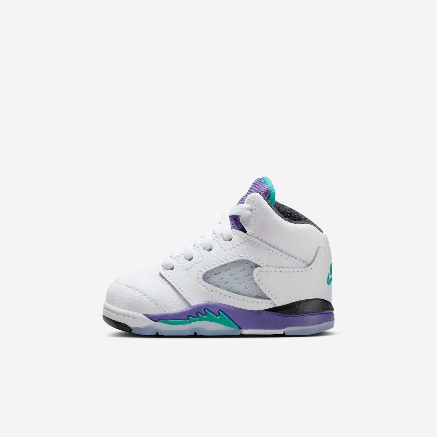 Air Jordan 5 Retro 'Grape' (2025) (TD) [HQ7981-100] Athletic Basketball Sports Sneakers in White / New Emerald - Grape Ice for Unisex Baby Infant Toddler - AVBL MRKT (2)