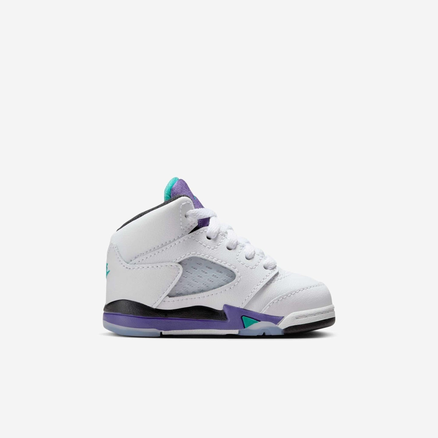 Air Jordan 5 Retro 'Grape' (2025) (TD) [HQ7981-100] Athletic Basketball Sports Sneakers in White / New Emerald - Grape Ice for Unisex Baby Infant Toddler - AVBL MRKT (4)