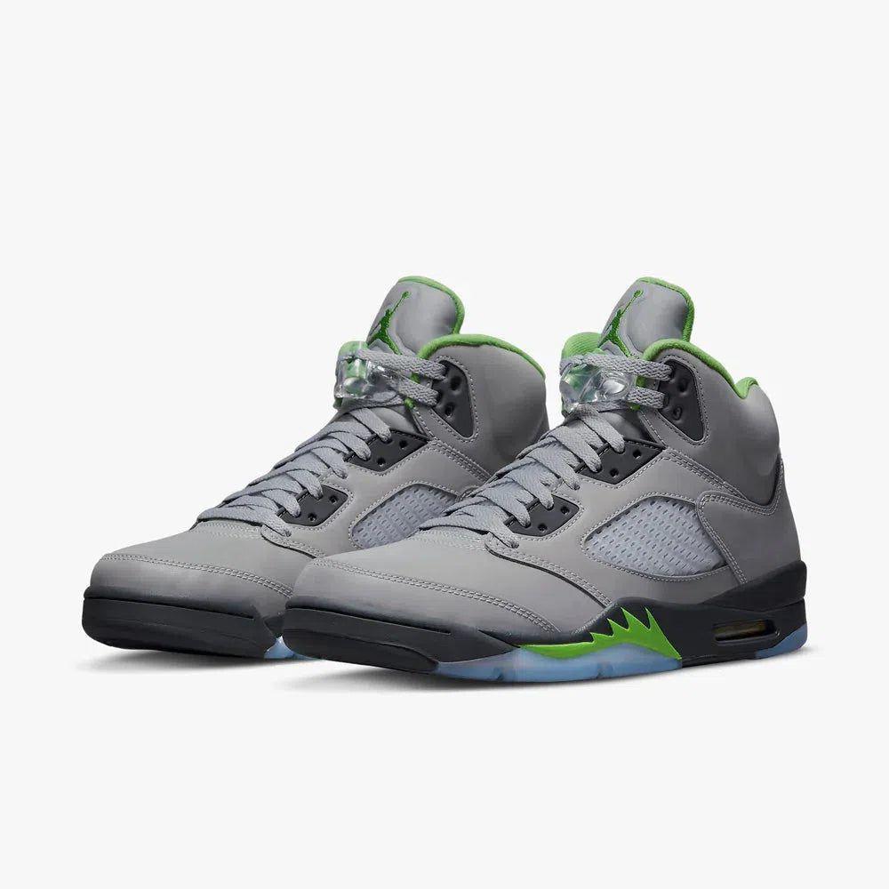 Air Jordan 5 Retro 'Green Bean' (2022) [DM9014-003] Athletic Basketball Sports Sneakers in Silver / Green Bean - Flint Grey for Unisex Adult Mens - AVBL MRKT (1)