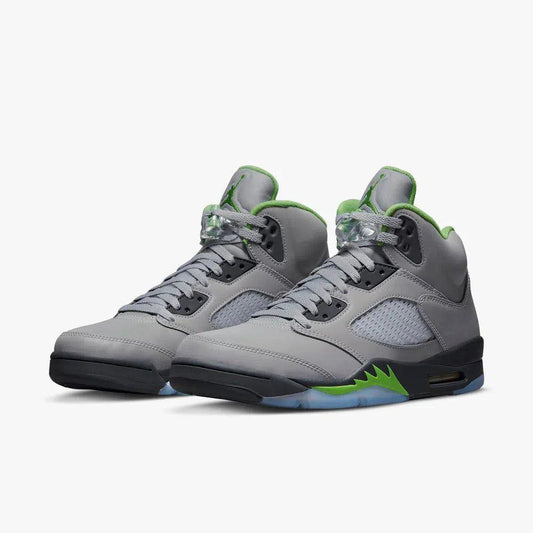 Air Jordan 5 Retro 'Green Bean' (2022) [DM9014-003] Athletic Basketball Sports Sneakers in Silver / Green Bean - Flint Grey for Unisex Adult Mens - AVBL MRKT (1)