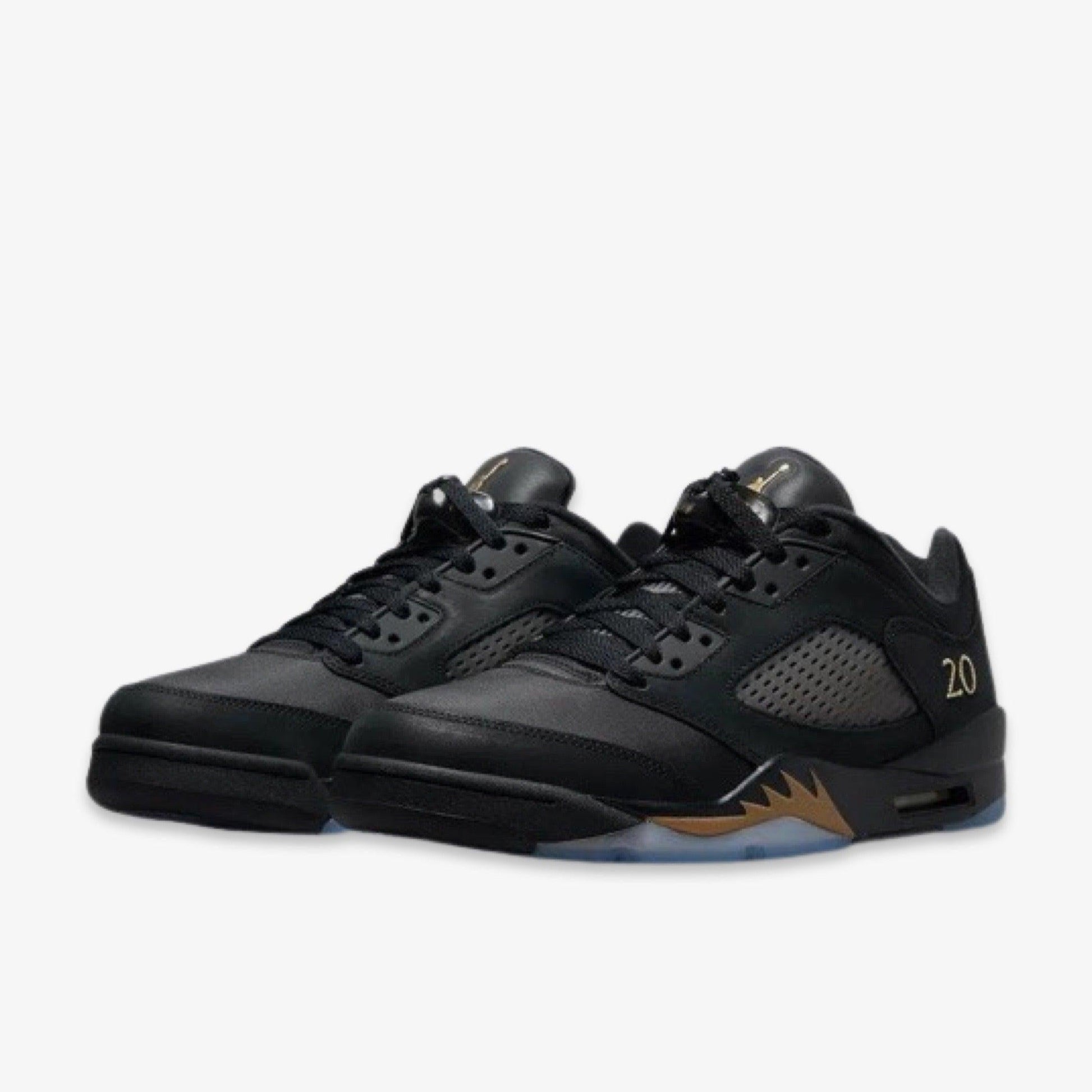 Air Jordan 5 Retro Low WF 'Wings Class of 2020-2021' (2021) [DJ1094-001] Athletic Basketball Sports Sneakers in Black / Metallic Gold for Unisex Adult Mens - AVBL MRKT (1)