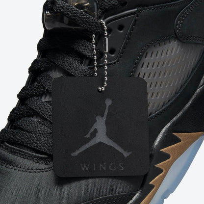Air Jordan 5 Retro Low WF 'Wings Class of 2020-2021' (2021) [DJ1094-001] Athletic Basketball Sports Sneakers in Black / Metallic Gold for Unisex Adult Mens - AVBL MRKT (10)