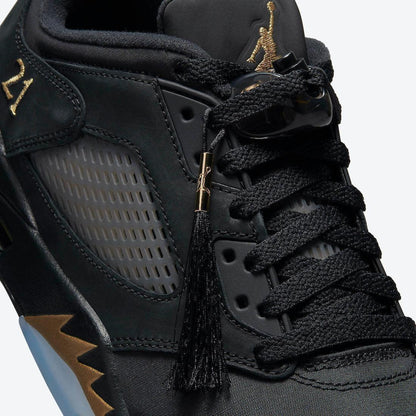 Air Jordan 5 Retro Low WF 'Wings Class of 2020-2021' (2021) [DJ1094-001] Athletic Basketball Sports Sneakers in Black / Metallic Gold for Unisex Adult Mens - AVBL MRKT (8)