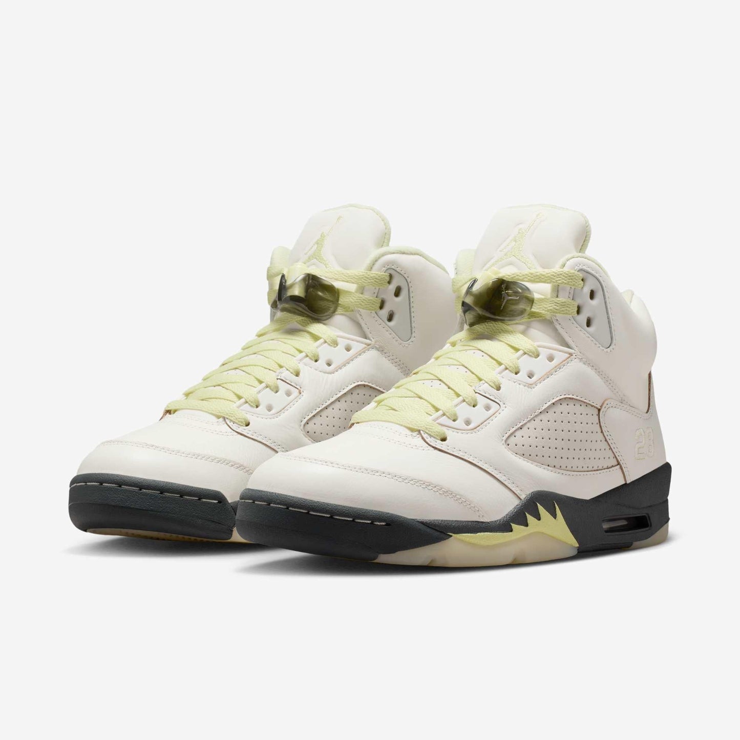 Air Jordan 5 Retro 'Luminous Green' (2025) (Womens) [IM7592-130] Athletic Basketball Sports Sneakers in Sail / Luminous Green - Anthracite for Unisex Adult Female Ladies Girls WMNS - AVBL MRKT (1)