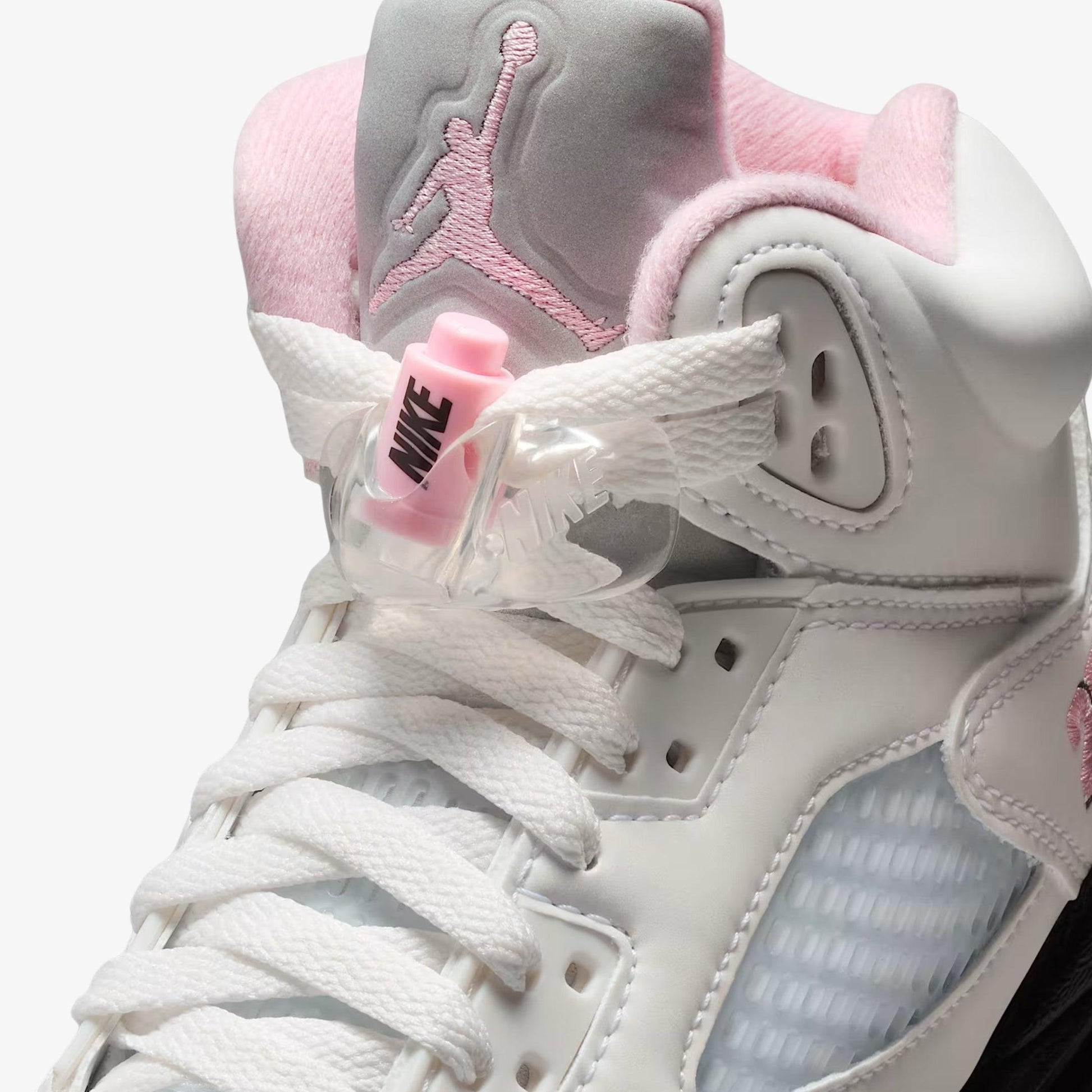 Air Jordan 5 Retro OG '35th Anniversary / Medium Soft Pink' (2025) (GS) [HQ7980-102] Athletic Basketball Sports Sneakers in White / Medium Soft Pink - Black for Unisex Youth Kids Junior Boys Girls - AVBL MRKT (7)