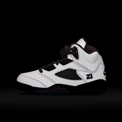 Air Jordan 5 Retro OG '35th Anniversary / Medium Soft Pink' (2025) (GS) [HQ7980-102] Athletic Basketball Sports Sneakers in White / Medium Soft Pink - Black for Unisex Youth Kids Junior Boys Girls - AVBL MRKT (11)