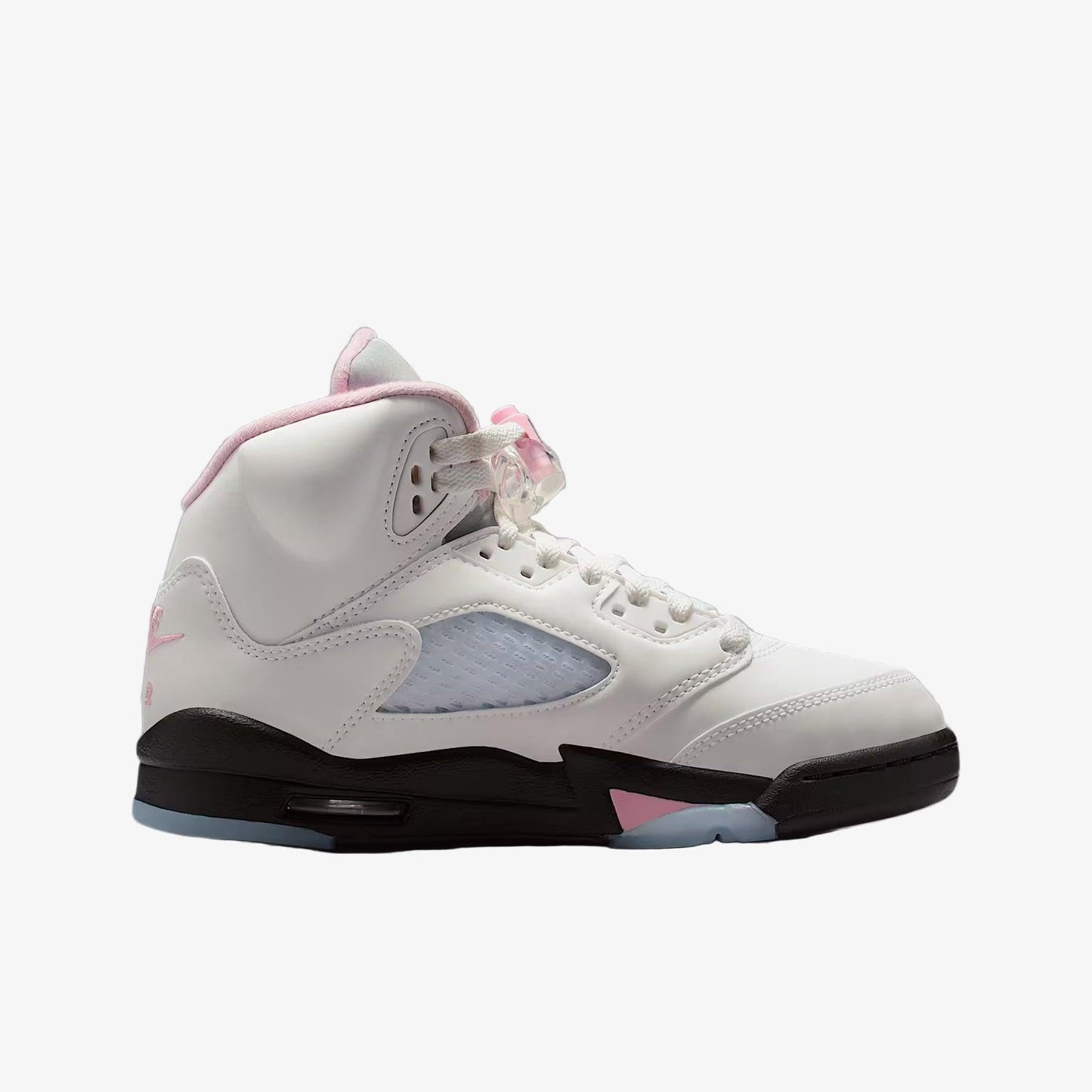 Air Jordan 5 Retro OG '35th Anniversary / Medium Soft Pink' (2025) (GS) [HQ7980-102] Athletic Basketball Sports Sneakers in White / Medium Soft Pink - Black for Unisex Youth Kids Junior Boys Girls - AVBL MRKT (4)