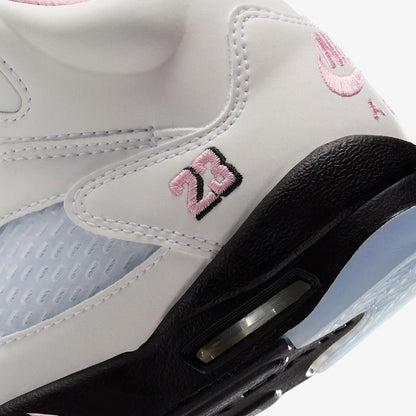 Air Jordan 5 Retro OG '35th Anniversary / Medium Soft Pink' (2025) (GS) [HQ7980-102] Athletic Basketball Sports Sneakers in White / Medium Soft Pink - Black for Unisex Youth Kids Junior Boys Girls - AVBL MRKT (8)