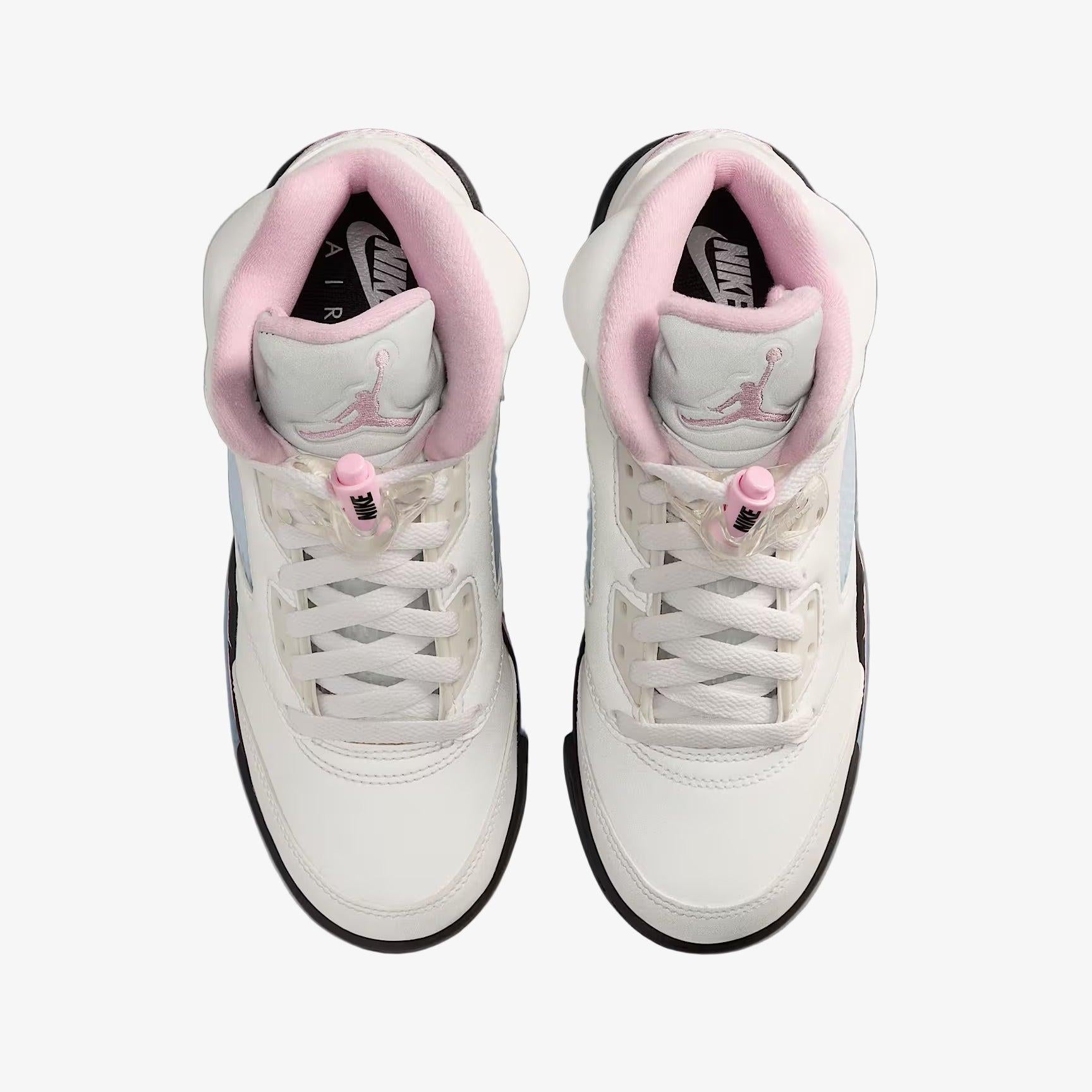 Air Jordan 5 Retro OG '35th Anniversary / Medium Soft Pink' (2025) (GS) [HQ7980-102] Athletic Basketball Sports Sneakers in White / Medium Soft Pink - Black for Unisex Youth Kids Junior Boys Girls - AVBL MRKT (5)