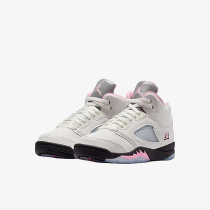 Air Jordan 5 Retro OG '35th Anniversary / Medium Soft Pink' (2025) (PS) [HQ7979-102] Athletic Basketball Sports Sneakers in White / Medium Soft Pink - Black for Unisex Little Kids Pre-School Boys Girls - AVBL MRKT (1)