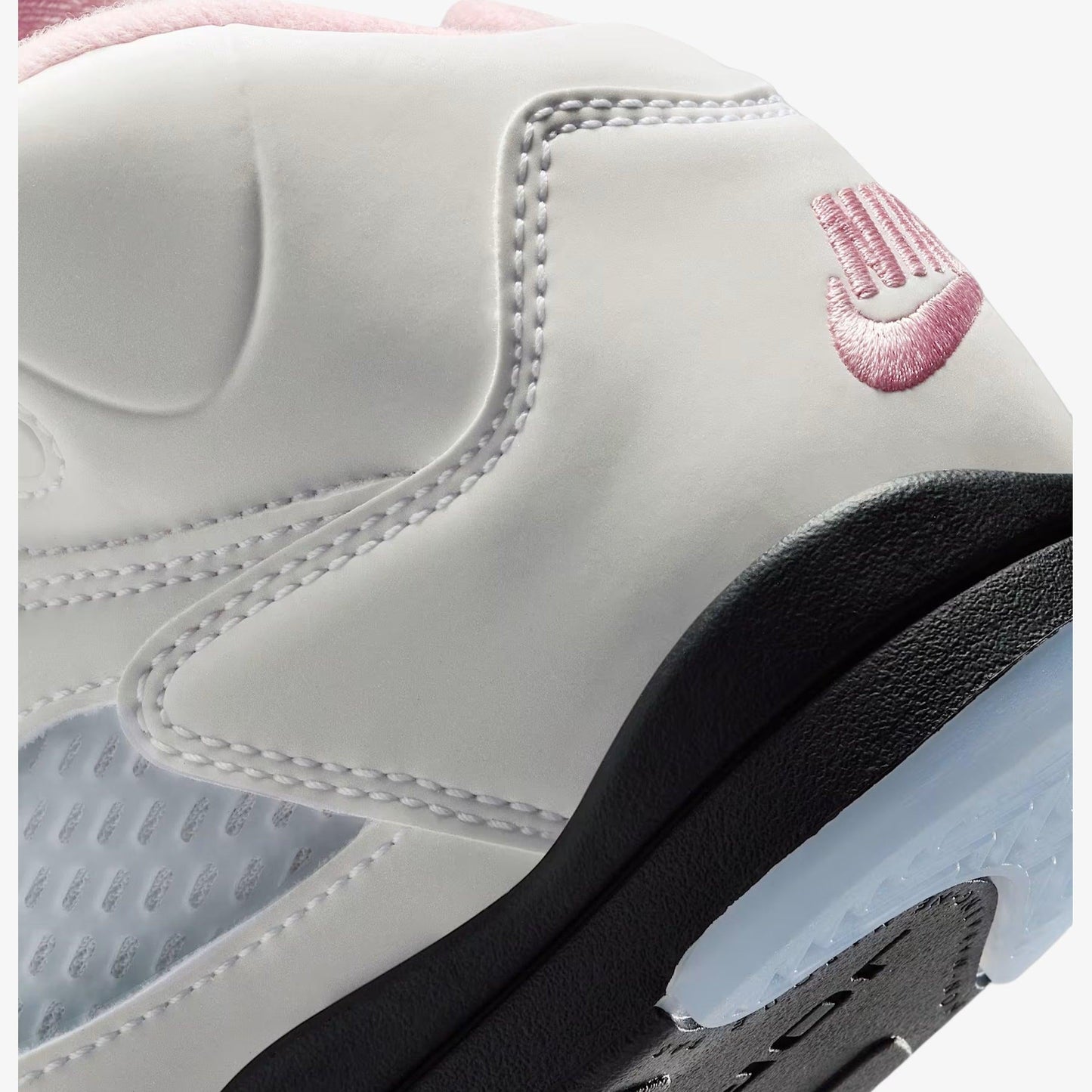 Air Jordan 5 Retro OG '35th Anniversary / Medium Soft Pink' (2025) (PS) [HQ7979-102] Athletic Basketball Sports Sneakers in White / Medium Soft Pink - Black for Unisex Little Kids Pre-School Boys Girls - AVBL MRKT (8)