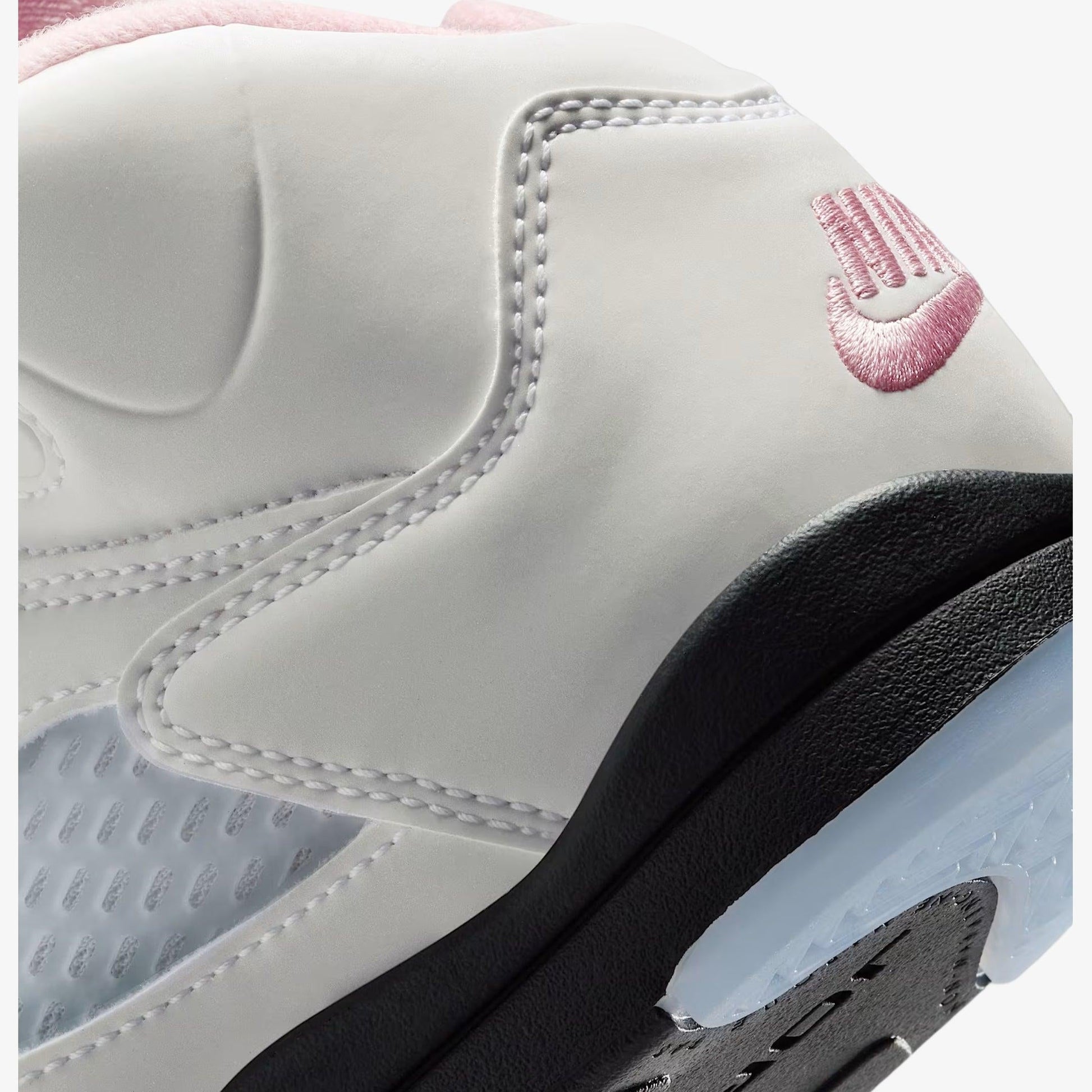 Air Jordan 5 Retro OG '35th Anniversary / Medium Soft Pink' (2025) (PS) [HQ7979-102] Athletic Basketball Sports Sneakers in White / Medium Soft Pink - Black for Unisex Little Kids Pre-School Boys Girls - AVBL MRKT (8)