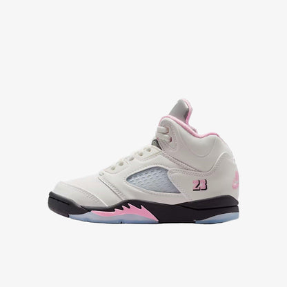 Air Jordan 5 Retro OG '35th Anniversary / Medium Soft Pink' (2025) (PS) [HQ7979-102] Athletic Basketball Sports Sneakers in White / Medium Soft Pink - Black for Unisex Little Kids Pre-School Boys Girls - AVBL MRKT (2)