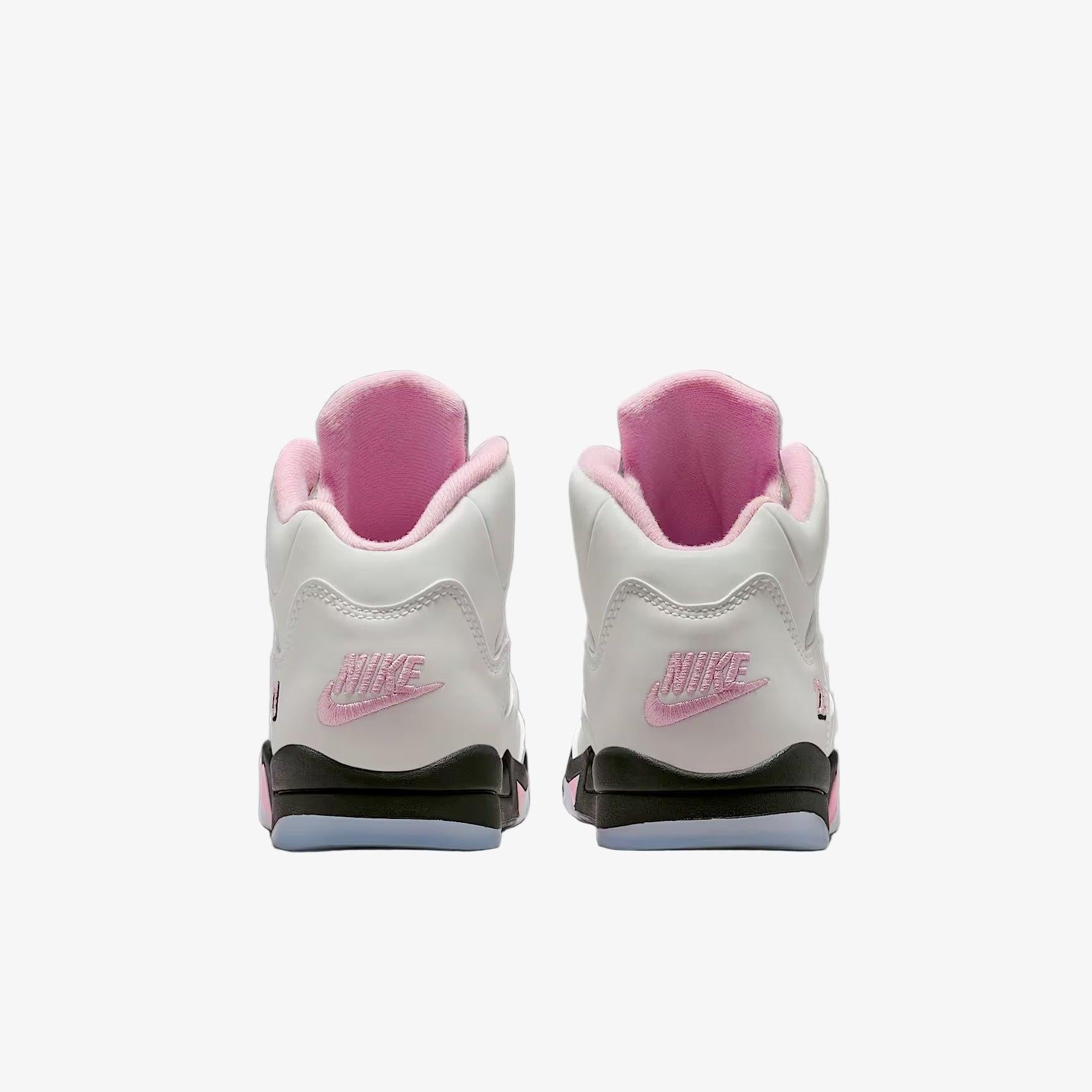 Air Jordan 5 Retro OG '35th Anniversary / Medium Soft Pink' (2025) (PS) [HQ7979-102] Athletic Basketball Sports Sneakers in White / Medium Soft Pink - Black for Unisex Little Kids Pre-School Boys Girls - AVBL MRKT (6)