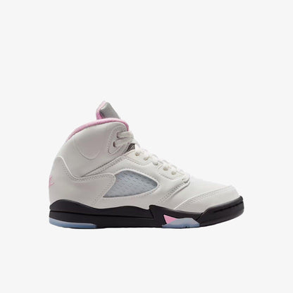Air Jordan 5 Retro OG '35th Anniversary / Medium Soft Pink' (2025) (PS) [HQ7979-102] Athletic Basketball Sports Sneakers in White / Medium Soft Pink - Black for Unisex Little Kids Pre-School Boys Girls - AVBL MRKT (4)