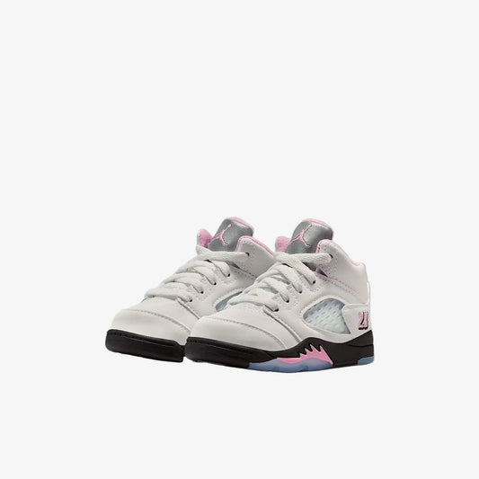 Air Jordan 5 Retro OG '35th Anniversary / Medium Soft Pink' (2025) (TD) [HQ7981-102] Athletic Basketball Sports Sneakers in White / Medium Soft Pink - Black for Unisex Baby Infant Toddler - AVBL MRKT (1)