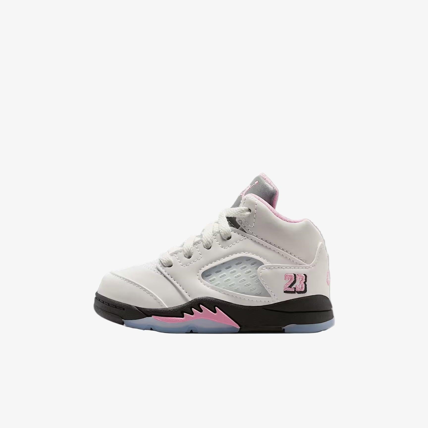 Air Jordan 5 Retro OG '35th Anniversary / Medium Soft Pink' (2025) (TD) [HQ7981-102] Athletic Basketball Sports Sneakers in White / Medium Soft Pink - Black for Unisex Baby Infant Toddler - AVBL MRKT (2)