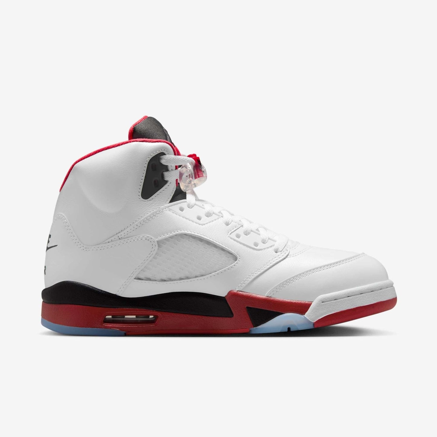 Air Jordan 5 Retro OG 'Fire Red / Black Tongue' (2025) [HQ7978-101] Athletic Basketball Sports Sneakers in White / Fire Red - Black for Unisex Adult Mens - AVBL MRKT (4)