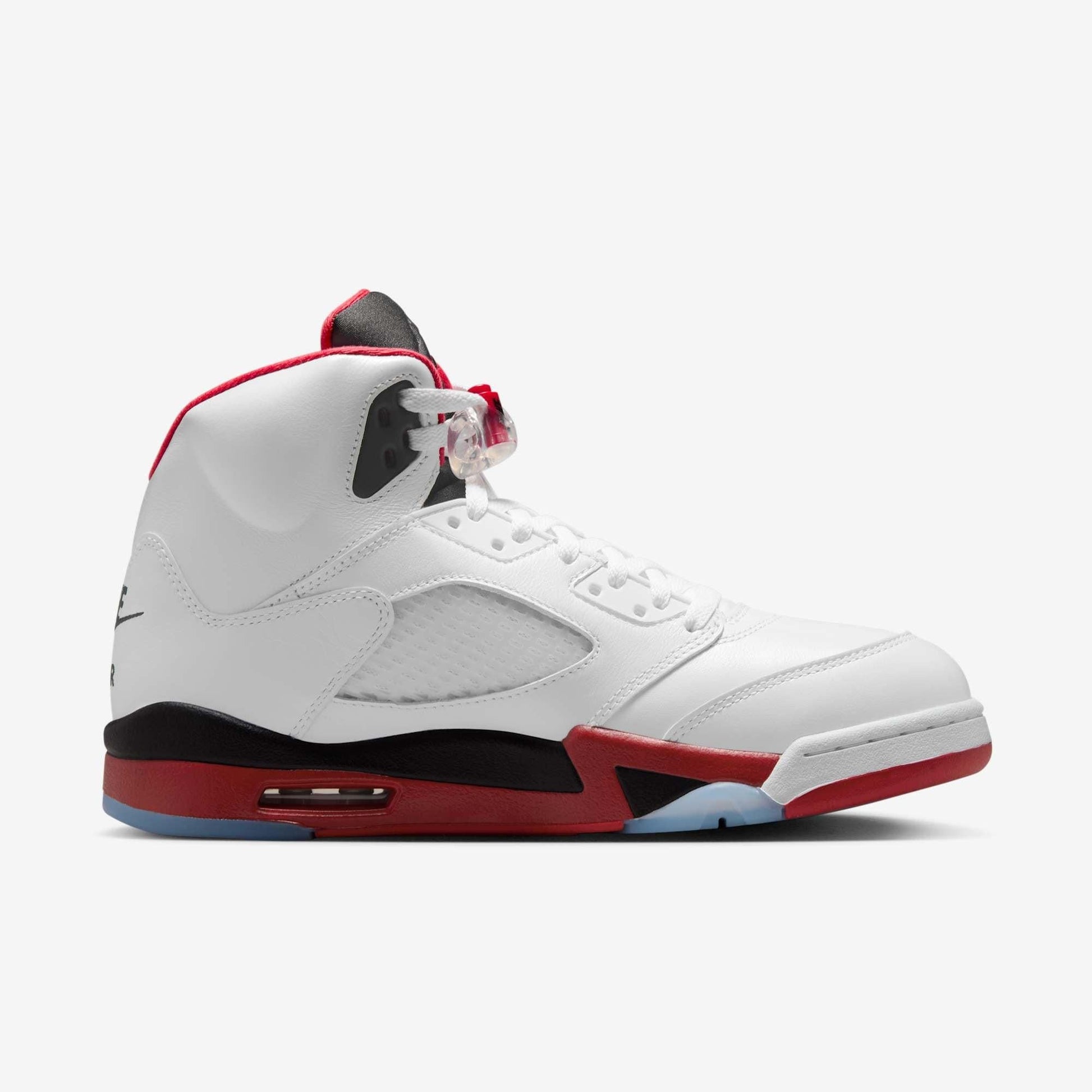 Air Jordan 5 Retro OG 'Fire Red / Black Tongue' (2025) [HQ7978-101] Athletic Basketball Sports Sneakers in White / Fire Red - Black for Unisex Adult Mens - AVBL MRKT (4)