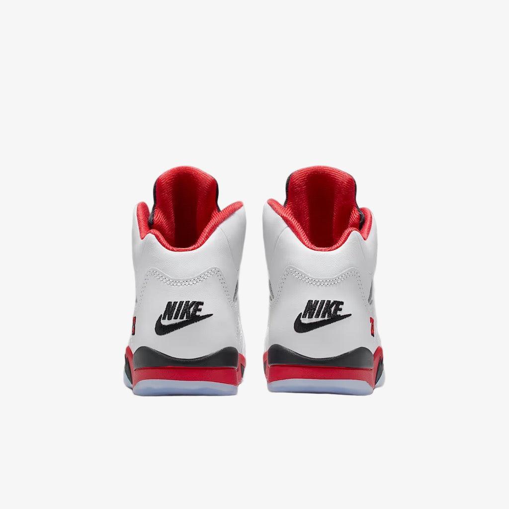 Air Jordan 5 Retro OG 'Fire Red / Black Tongue' (2025) (PS) [HQ7979-101] Athletic Basketball Sports Sneakers in White / Fire Red - Black for Unisex Little Kids Pre-School Boys Girls - AVBL MRKT (6)