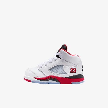 Air Jordan 5 Retro OG 'Fire Red / Black Tongue' (2025) (TD) [HQ7981-101] Athletic Basketball Sports Sneakers in White / Fire Red - Black for Unisex Baby Infant Toddler - AVBL MRKT (2)