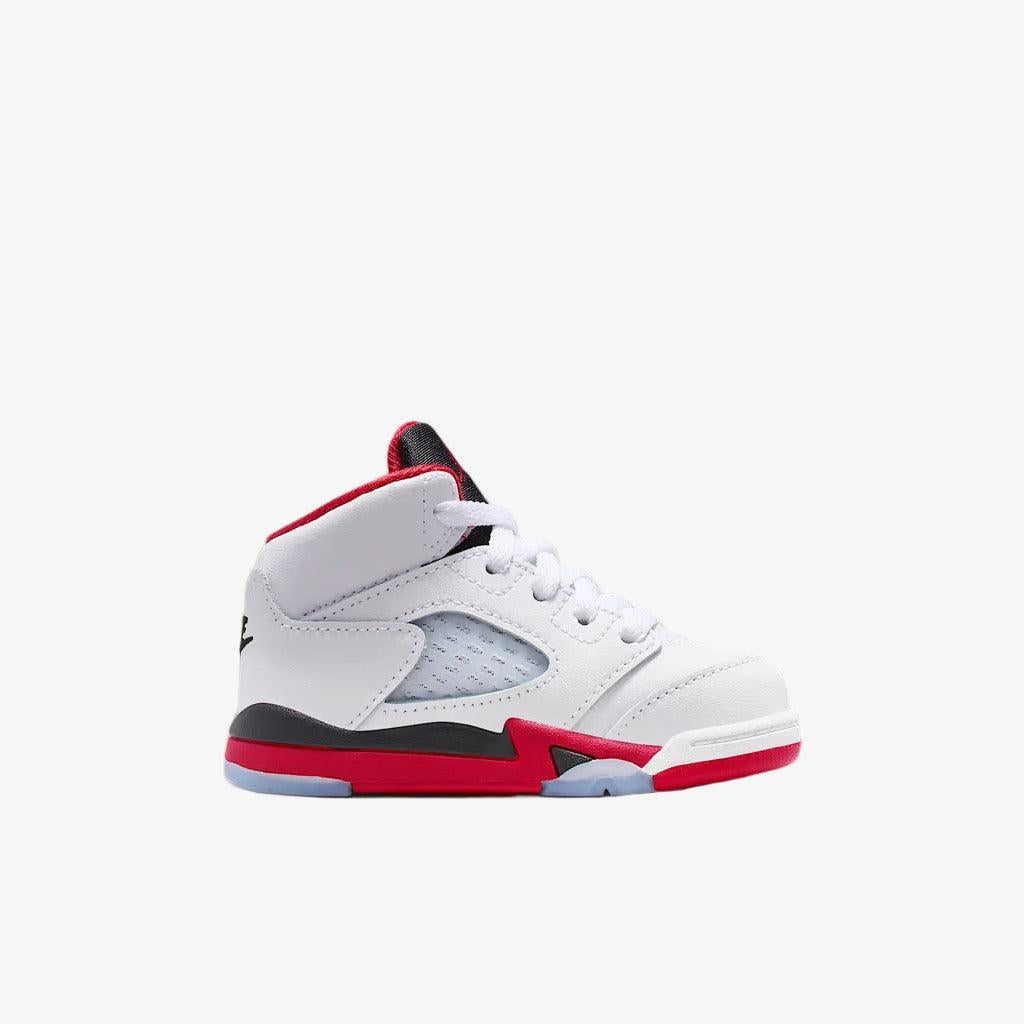Air Jordan 5 Retro OG 'Fire Red / Black Tongue' (2025) (TD) [HQ7981-101] Athletic Basketball Sports Sneakers in White / Fire Red - Black for Unisex Baby Infant Toddler - AVBL MRKT (4)