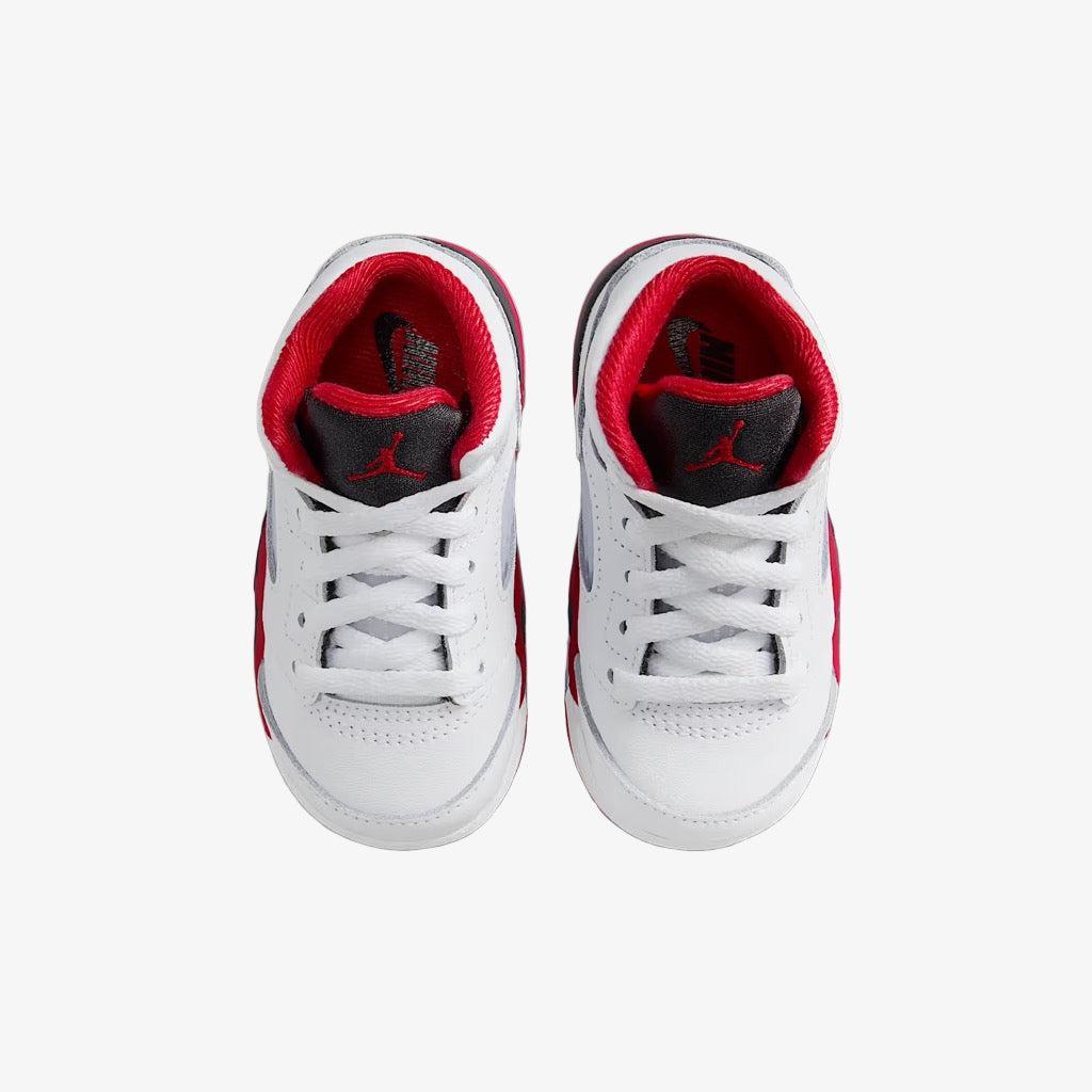 Air Jordan 5 Retro OG 'Fire Red / Black Tongue' (2025) (TD) [HQ7981-101] Athletic Basketball Sports Sneakers in White / Fire Red - Black for Unisex Baby Infant Toddler - AVBL MRKT (5)