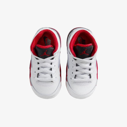 Air Jordan 5 Retro OG 'Fire Red / Black Tongue' (2025) (TD) [HQ7981-101] Athletic Basketball Sports Sneakers in White / Fire Red - Black for Unisex Baby Infant Toddler - AVBL MRKT (5)