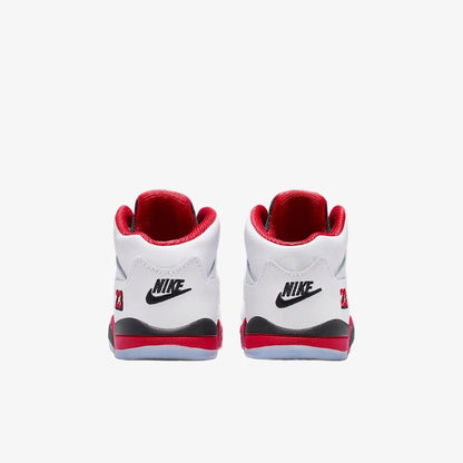 Air Jordan 5 Retro OG 'Fire Red / Black Tongue' (2025) (TD) [HQ7981-101] Athletic Basketball Sports Sneakers in White / Fire Red - Black for Unisex Baby Infant Toddler - AVBL MRKT (6)