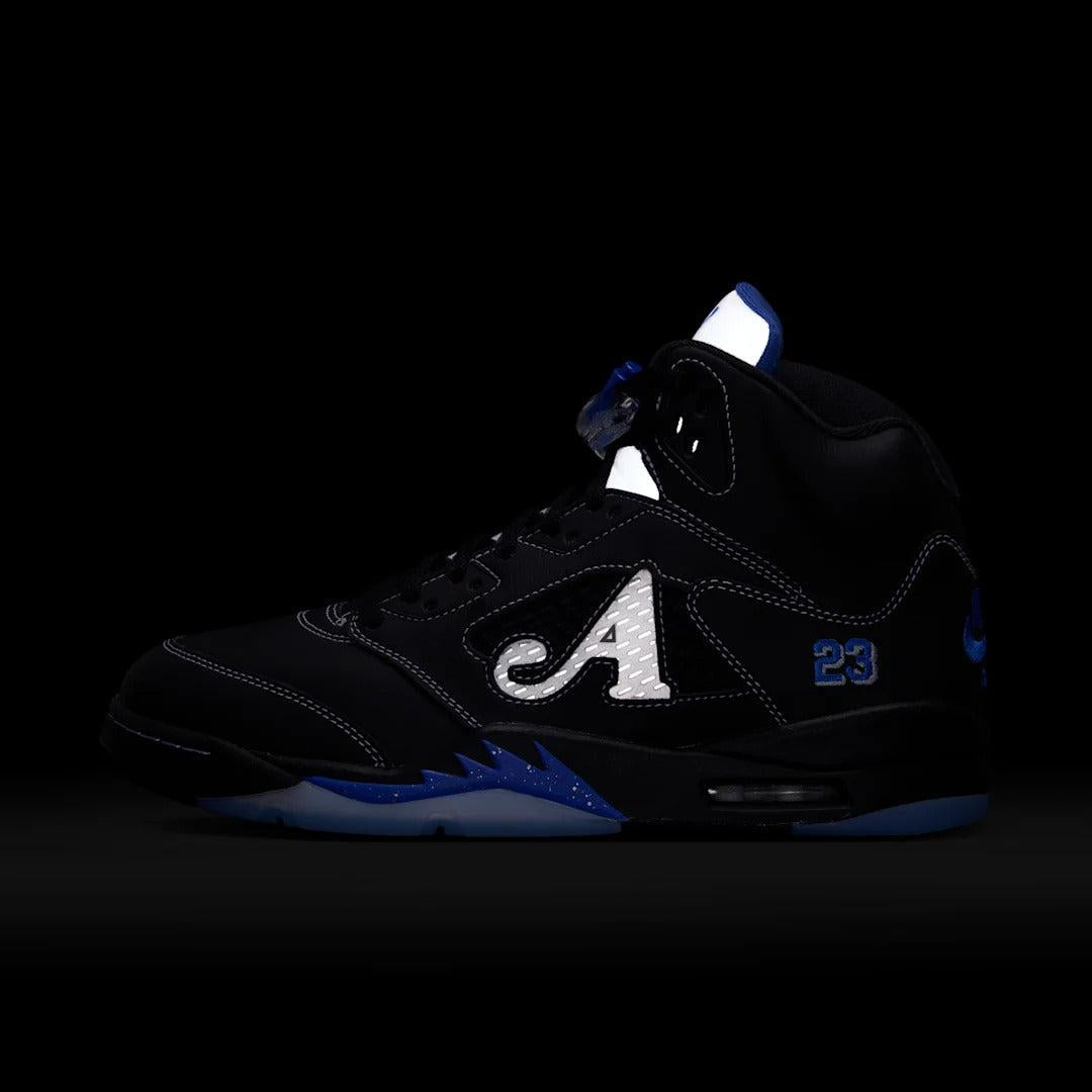 Air Jordan 5 Retro OG SP x Awake NY 'Boro Black / Racer Blue' (Edition of 13,000) (2025) [DV4982-004] Athletic Basketball Sports Sneakers in Black / Racer Blue for Unisex Adult Mens - AVBL MRKT (12)